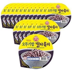 오뚜기 맛있는 오뚜기밥 발아흑미 210g 18개