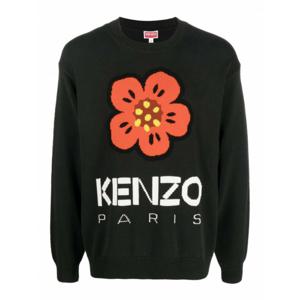 [KENZO] 남성 크루 넥 보케 플라워 FD55PU3803LC99J 블랙 /8