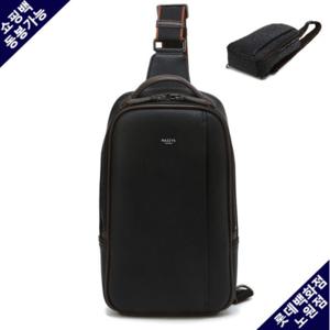 [헤지스핸드백] 블랙 라인배색 가죽 슬링백 HJBA5E862BK