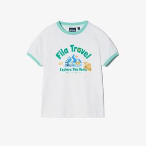[휠라키즈] Travel club 링거 반팔티셔츠 (FK2RSH2403X_WHI)