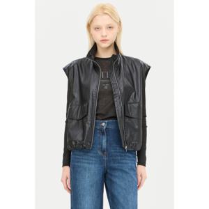 [시슬리]페이크 레더 집업 베스트(SALE05441)