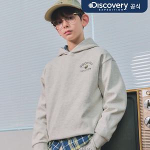 키즈 아웃도어 스몰 그래픽 트레이닝 후드티셔츠 (M/IVORY)