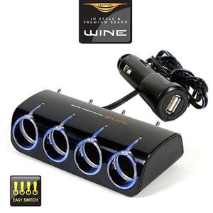 차량용 위네Z03 USB 1구 LED 스위치 4구확장 시거소켓