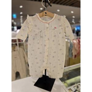 [블루독베이비] 25 SS(크림)쁘띠플라워7부우주복(4537004102) 백일 돌 신생아 조카선물 유아아기옷 여름 출