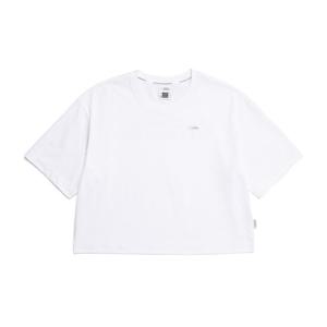 내셔널지오그래픽 N252WTS010 여성 세미 크롭 반팔 티셔츠 WHITE
