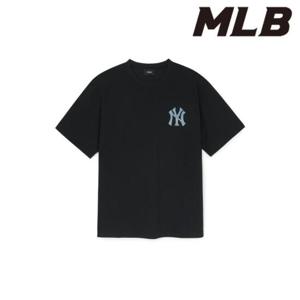 MLB (3ATSM0953-50BKS) 데님라이크 모노그램 빅럭스 오버핏 기능성 반팔 티셔츠
