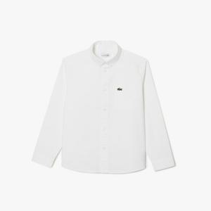[시즌오프 30% 인하] 라코스테 공식 키즈 베이직 옥스포드 셔츠 CJ5296-55G 001