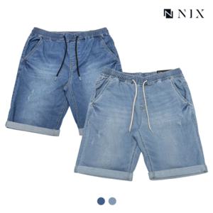 [닉스][NIX]남)도비 워싱 풀밴딩 5부 데님팬츠(FNPMDDH150M)