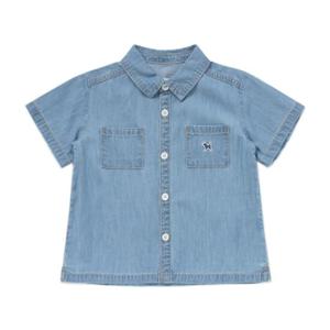 [블루독베이비8] SS25 코지 데님 셔츠  HJ (4531432202) (BLUEDOG BABY 유아 출산 백일 선물 도트 강아지
