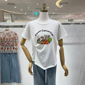 [밸리걸] 플라워 캐롯 카 티셔츠 216410