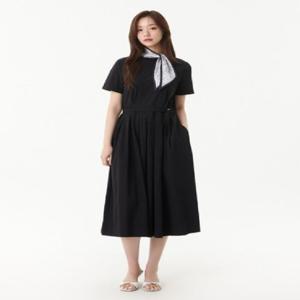 [플라스틱아일랜드] 벨티드 플리츠 원피스 PR2WO405