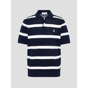[빈폴멘] 볼드 스트라이프 칼라넥 니트 네이비 (BC5451C42R)