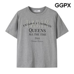 GGPX  파리 진주 프린팅 티셔츠 (GP4TS037F)