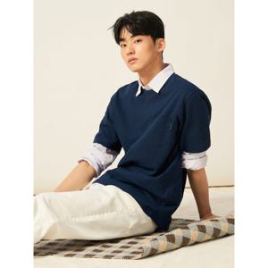 [빈폴멘] 헤리티지 헤비웨이트 라운드 티셔츠 - 네이비 (BC5442C92R)