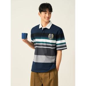 [빈폴멘] 헤리티지 럭비 칼라넥 티셔츠 - 애쉬 (BC5442C944)