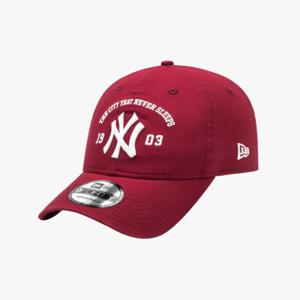 [뉴에라] [공용]MLB 뉴욕양키스 아치시티 슬로건 언스트럭쳐 볼캡 피노레드(14440844)