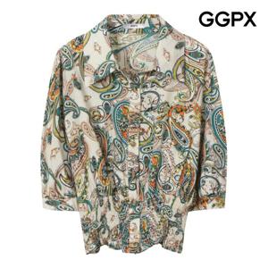 [지지피엑스]오리엔탈 페이즐리 스모크 블라우스 (GP4SH041F)