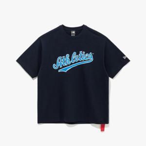 M 뉴에라반팔티 CQK 14679807 MLB 쿠퍼스타운 오클랜드 애슬레틱스 월드 시리즈 티셔츠 이브닝 블루