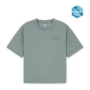 디스커버리 키즈 프레시벤트 경량 우븐 소매 포켓 트레이닝 반팔티셔츠 DKTR76053-KAS