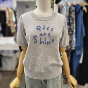 [밸리걸]여름 레터링 자수 반팔 니트 813471