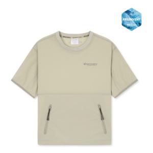 디스커버리 키즈 프레시벤트 경량 우븐 아웃도어 트레이닝 반팔티셔츠 DKTR75053-BGL