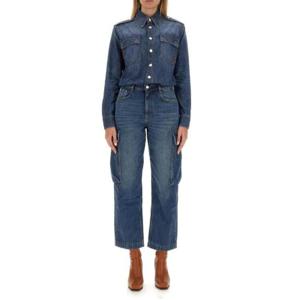 Stella McCartney 롱 슬리브 데님 카고 점프수트 6D01793SPH34 4003 TP934604170