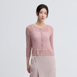 [플리츠미][플리츠미] 매쉬 배색 볼레로 가디건_EPCDM025001