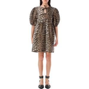 가니 미디 원피스 F97586488 943 Marrone