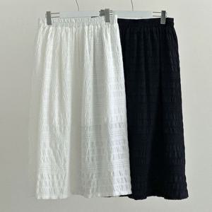 [아이우먼]빅사이즈레이스치마 U599L505 소피아허리밴딩롱스커트 BN