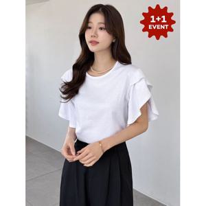 [모리스커밍홈]러블리 러플 티셔츠_M2506CO004B