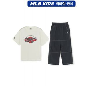 MLB키즈 STREET 반팔 우븐팬츠 세트 (7AS1B415350CRS)