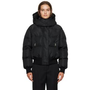 25 SS McQueen 여성 블랙 퀼팅 패딩 재킷 222259F061025