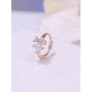 미니골드 14K 러브리본 싱글 원터치 귀걸이 EETM4489
