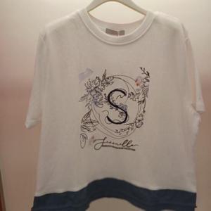 Latium HC06 밑단스트링 셔츠배색 깔끔한 진주 라운드 반팔 데일리 티셔츠 T2523ts36W