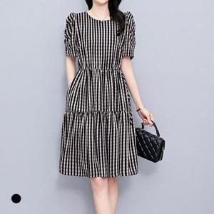 [카라]KARRA 버티컬라인체크원피스_A5M0667