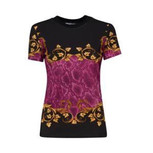 베르사체 반팔 티셔츠 77HAH6P8 JS425R09 BLACK gold raspberry