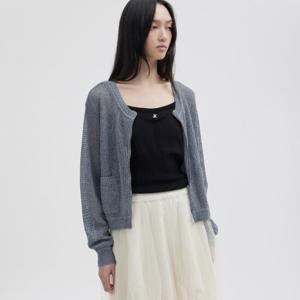 [쥬크]크로쉐 매쉬 집업 가디건_Z252KSL013