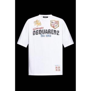 Dsquared2 로고 프린트 크루넥 티셔츠 S74GD1437S24583 100 TP942026159