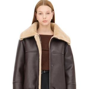 [시슬리]카라 집업 무스탕(SALE38461)