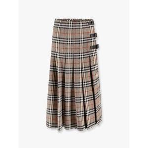 BURBERRY Burberry check print wool long skirt 8110428