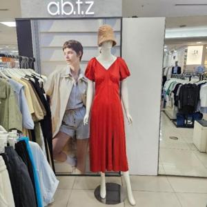 Ab.f.z DP01 백스트립볼륨소매원피스 AFZ2QO03