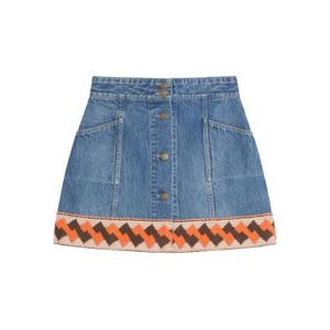 발렌티노 가라바니 미디 스커트 6B3DD19Z94U 558 BLUE