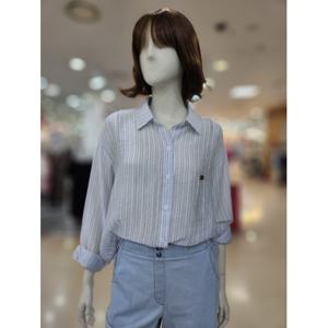 [아날도바시니]썸머 스트라이프 롱 셔츠 AY06BL03S