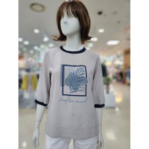 [아날도바시니]배색라인 티블라우스 AY05TS48W1