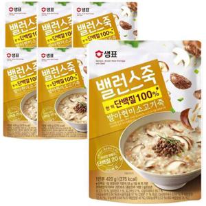 샘표 밸런스죽 발아 현미 소고기죽 420g  x 6개