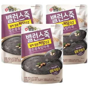 샘표 밸런스죽 검은콩 흑임자죽 420g  x 3개