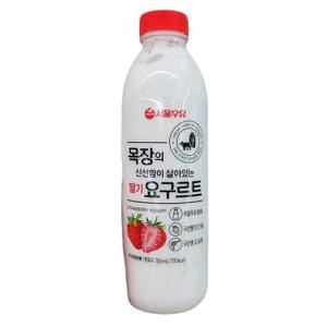 [에이알비티] 서울우유 목장의 신선함이 살아있는 요구르트 딸기 750ml x 2개 87180