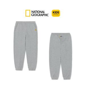 [내셔널지오그래픽키즈]K251UPT010 키즈 남여공용 베이직 조거팬츠 그레이