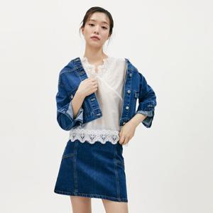플라스틱아일랜드  레이스 시스루 나시 블라우스 (PR2WB365)