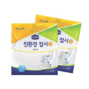 자재 크린랩 친환경접시200 일회용접시 일회용포크